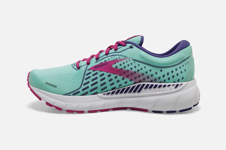 Brooks Adrenaline GTS 21 Road Running Shoes Womens - Turquoise/Pink - EWKDX-6581